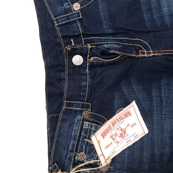 Brand New Vintage True Religion Embroidered Jeans Size 36 JOEY Blue - Picture 10 of 12